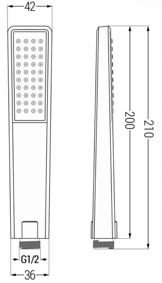 Mexen Uno DR33 indbygget brusesæt, sort - 71435DR33-70