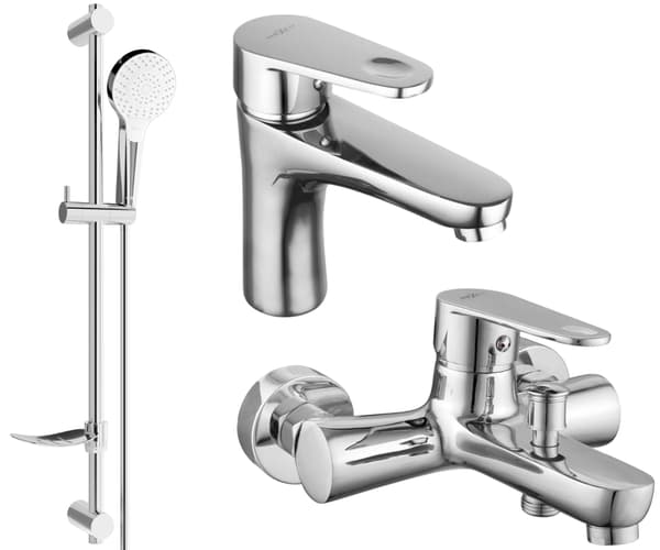 Mexen Kama DF05 badekarssæt, krom - 72503DF05-00