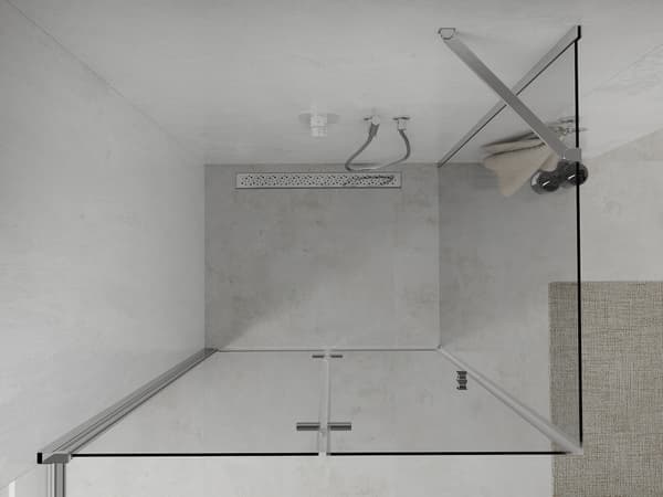 Mexen Lima vikbar duschkabin 70 x 80 cm, transparent, krom - 856-070-080-01-00