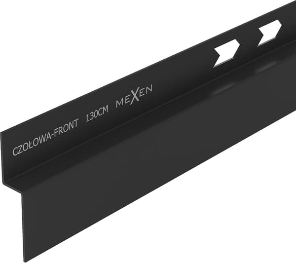 Mexen Line-B frontalskinne til brusekar 130 cm, sort - 187003130U