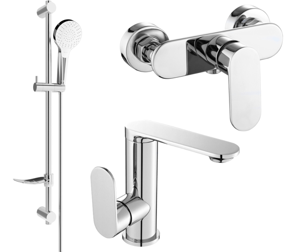 Mexen Milo DF05 brusesæt, krom - 713054DF05-00