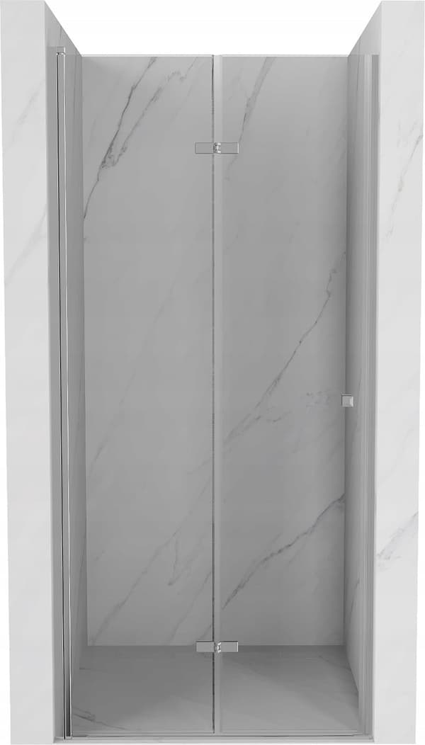 Mexen Lima folded brusedør 60 cm, transparent, krom - 856-060-000-01-00