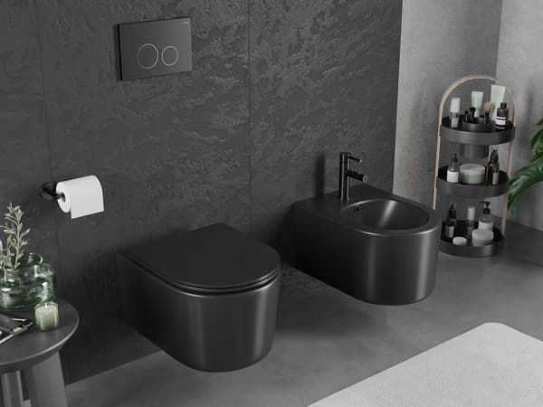 Mexen Sofia wc-skål Rimless Tornado, sort mat - 3354XX85T