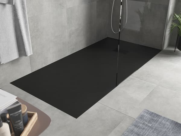 Mexen Hugo rektangulær brusebund SMC 170 x 80 cm, sort, sort masker - 42708017-B