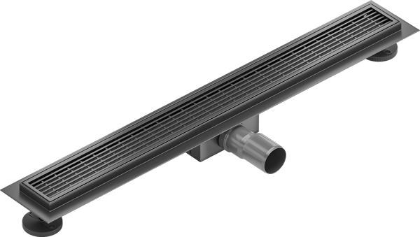 Mexen Flat M33 lineafløb 60 cm, pistolgrå børstet - 1E33060-15