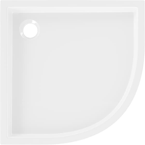 Mexen Flow+ halvcirkelformat duschkar 90 x 90 cm, vit glans - 46Q109090H