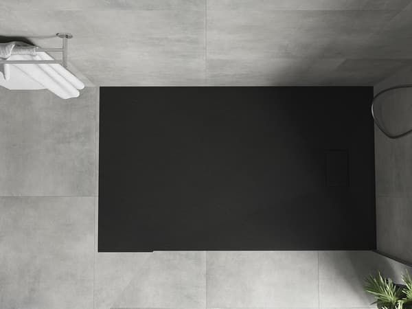 Mexen Hugo rektangulær brusekar SMC 140 x 90 cm, sort - 42709014