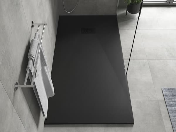 Mexen Hugo rektangulær SMC-bruser 180 x 90 cm, sort, sort dæksel - 42709018-B