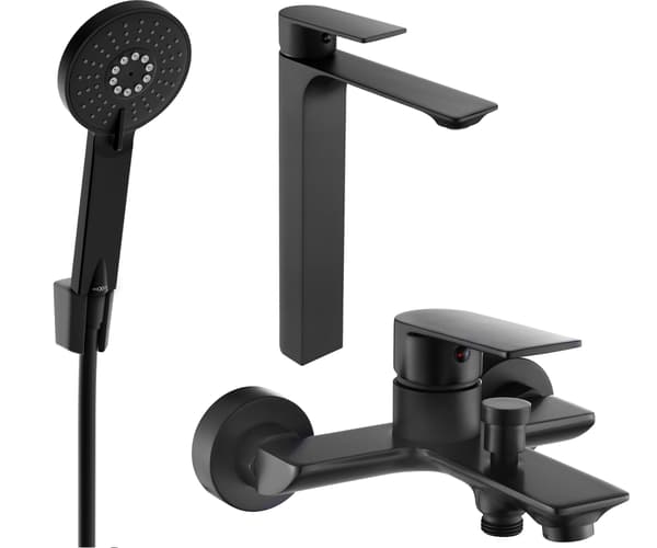 Mexen Alexa R40 badekar sæt, sort - 71213R40-70
