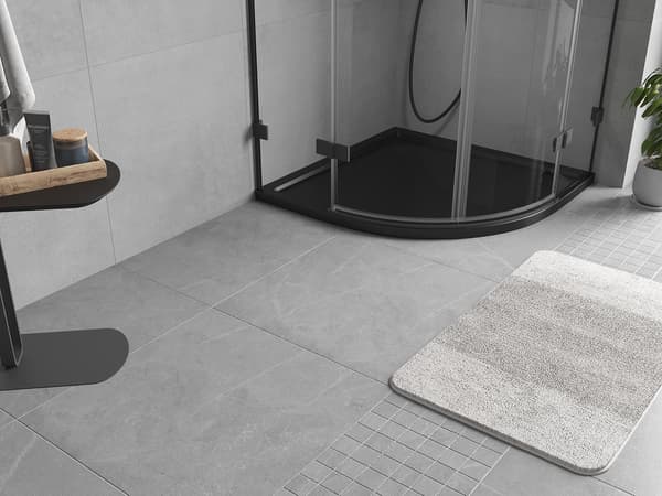 Mexen Flow halvrund slim brusekar 100 x 100 cm, sort mat - 46Q701010