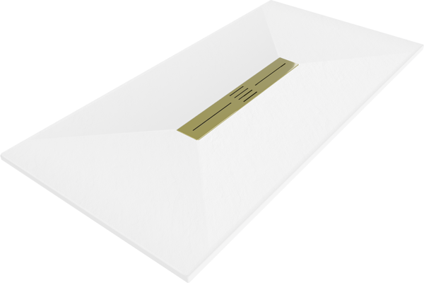 Mexen Toro rektangulär duschkar SMC 180 x 90 cm, vit, guld täckplåt - 43109018-G