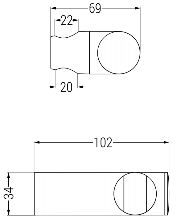 Mexen suihkupidike, kromi - 79356-00