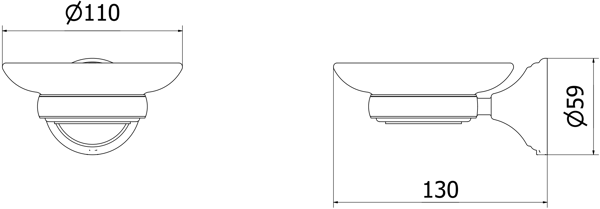 Mexen Lusso bakke, krom - 70A16855-00