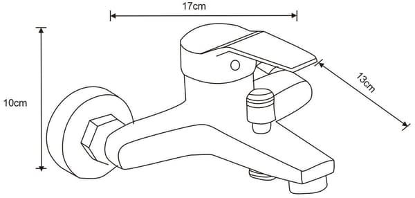 Mexen Caro DF72 badekarbadsæt, krom - 746603DF72-00