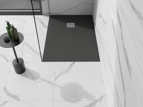 Mexen Stone+ rektangulär kompositduschkar 140 x 100 cm, antracit - 44711014