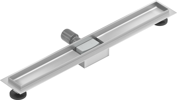 Mexen Flat kropus til linjeafløb 80 cm, inox - 1015080