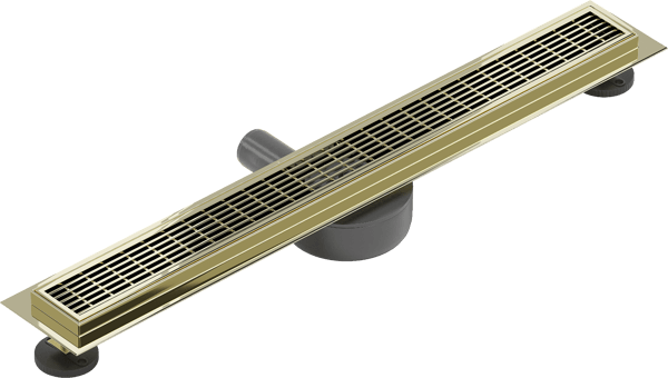Mexen Flat 360° M33 roterende lineær afløb 60 cm, guld - 1533060-40