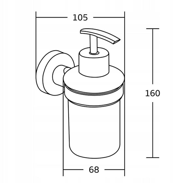 Mexen Tiber sæbedispenser, krom - 7050540-00