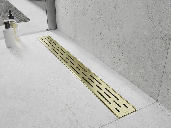 Mexen Flat M01 dækplade til linjeafløb 60 cm, børstet guld - 1A20060