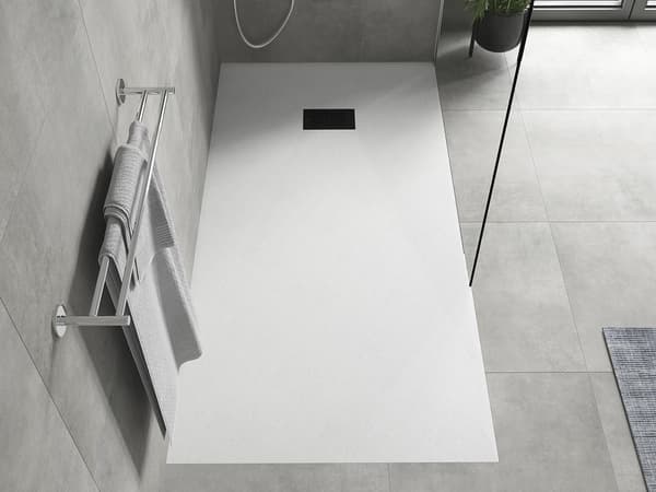 Mexen Hugo rektangulær bruser SMC 170 x 90 cm, hvid, sort dækplade - 42109017-B