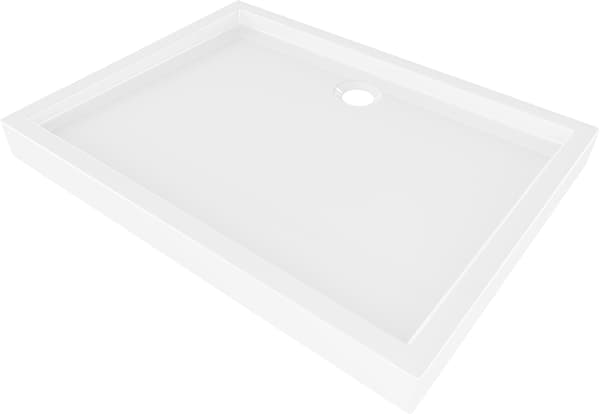 Mexen Flow+ rektangulær bruserkar 120 x 90 cm, hvid glans - 46R109012H