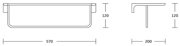 Mexen Lea pyyheteline, kromi - 7026020-00