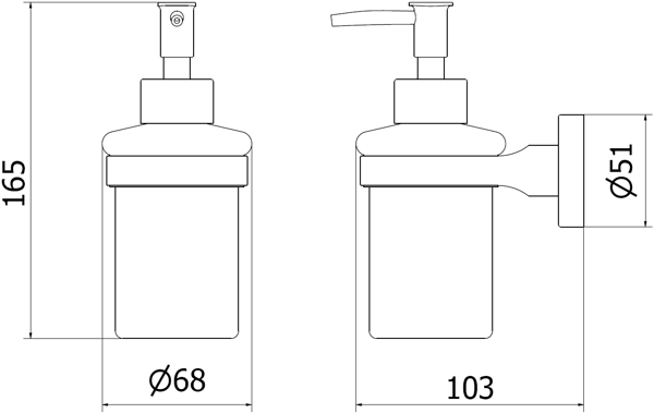 Mexen Remo sæbedispenser, sort - 70507388-70