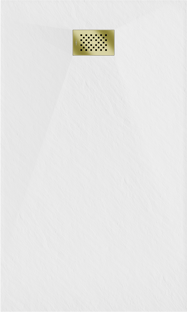 Mexen Hugo rektangulär SMC-duschbricka 150 x 90 cm, vit, gulddiffusor - 42109015-G