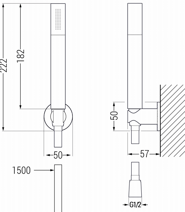 Mexen Zero R70 badkar set, guld - 71103R70-50