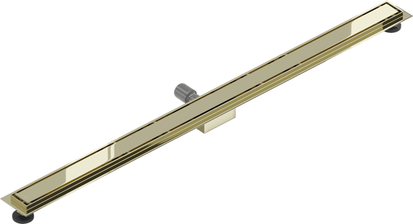 Mexen Flat M13 lineær afløb 2 i 1 110 cm, guld - 1510110