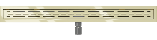 Mexen Flat M01 lineær afløb 100 cm, guld - 1520100-15