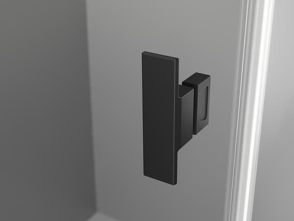 Mexen Mist dør hængslet til bruser højre 155 cm, sort gitter, sort - 8A4-155-001-70-77-P