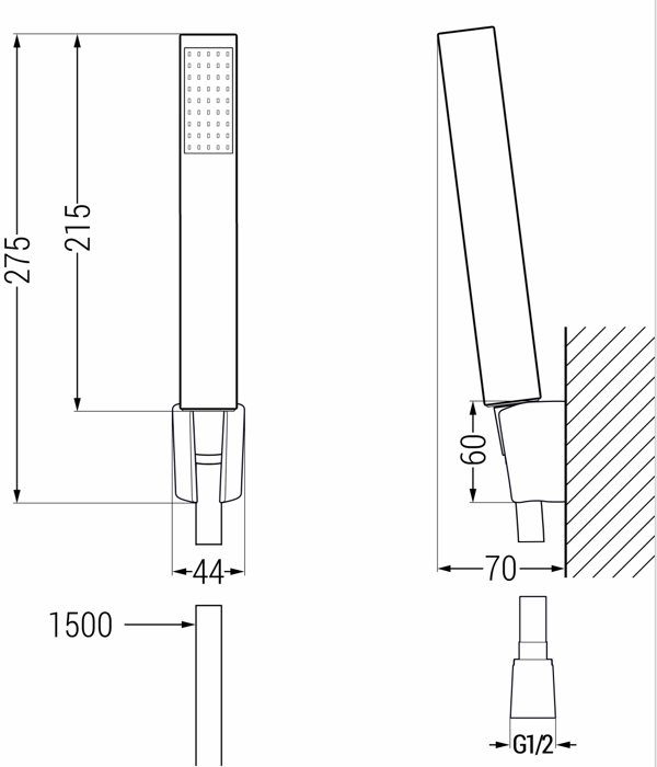 Mexen Libra R77 badekarsæt, sort - 745103R77-70