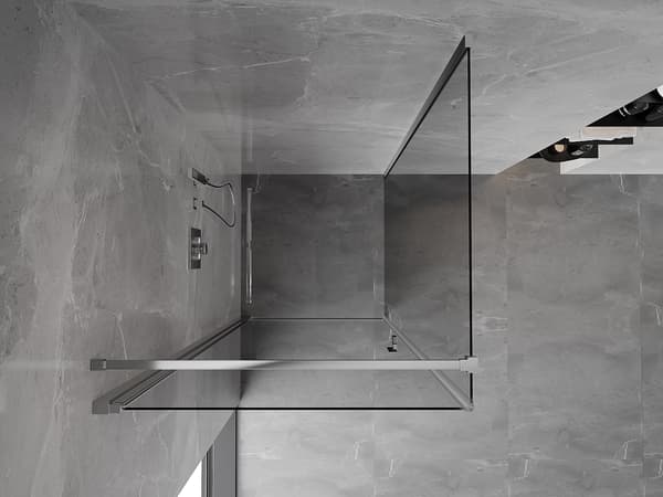 Mexen Mist-B vikbart duschkabin 85 x 85 cm, transparent, krom - 8A2T-085-085-01-00