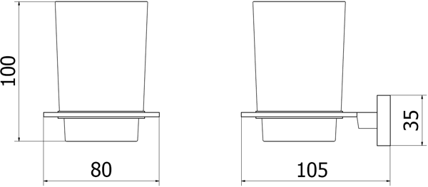 Mexen Arno tandborstmugg, borstad koppar - 7020738-65