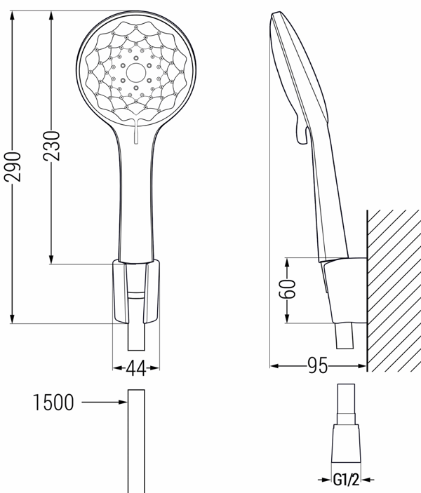 Mexen Sabre R74 badekarsæt, sort - 72103R74-70