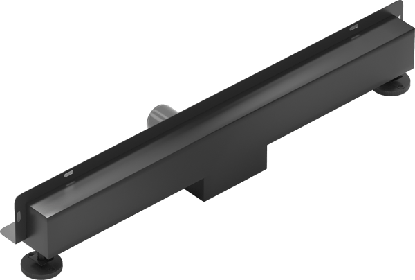 Mexen Flat Wall vægmonteret lineær afløb 2i1 60 cm, sort - 1730060