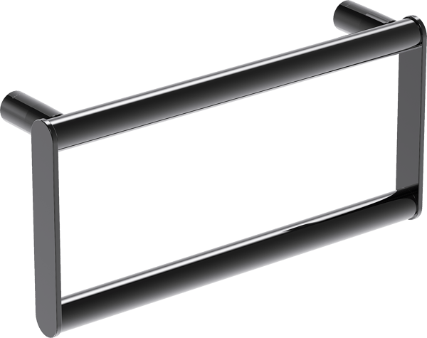 Mexen Loop håndklædeholder, sort krom - 70A71031-73