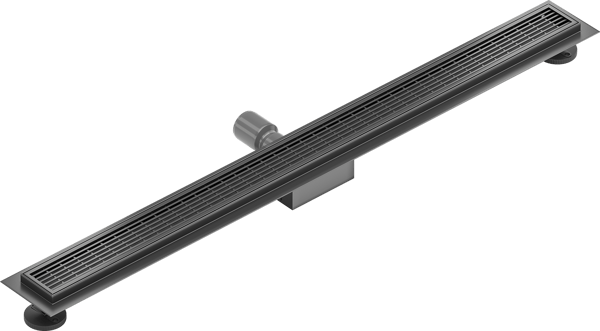 Mexen Flat M33 lineær afløb 80 cm, børstet kanon grå - 1E33080-15