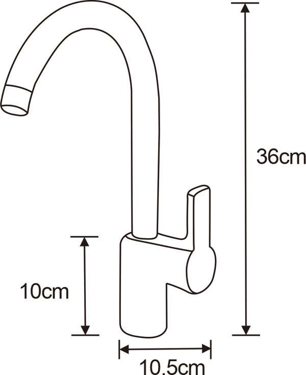 Mexen Ebro køkkenarmatur, sort - 671500-70