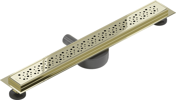 Mexen Flat 360° M12 roterende lineær afløbsrist 60 cm, guld - 1521060-40