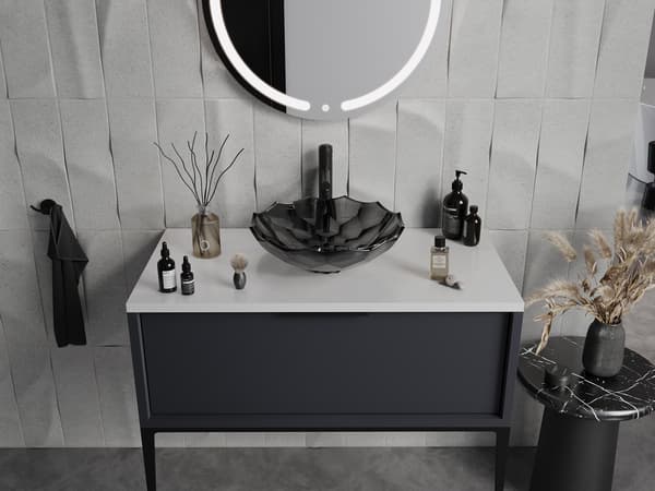 Mexen Inga glasbordpladevask 44 x 44 cm, sort - 24074470