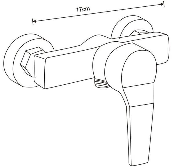 Mexen Caro duschbatteri, krom - 746640-00