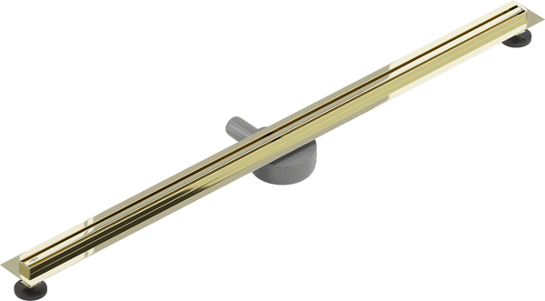 Mexen Flat 360° Slim drejebar lineær afløb 120 cm, guld - 1541120