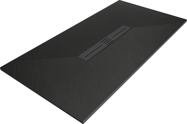 Mexen Toro rektangulær brusekar SMC 200 x 80 cm, sort, sort dækplade - 43708020-B