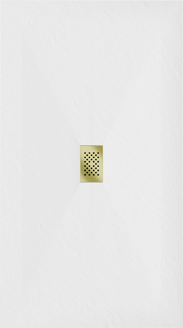 Mexen Hugo rektangulär duschkar SMC 180 x 100 cm, vit, guld lock - 42101018-G