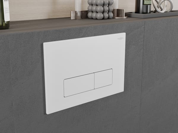 Mexen Fenix 13 spolningsknapp Slim, vit matt - 601320