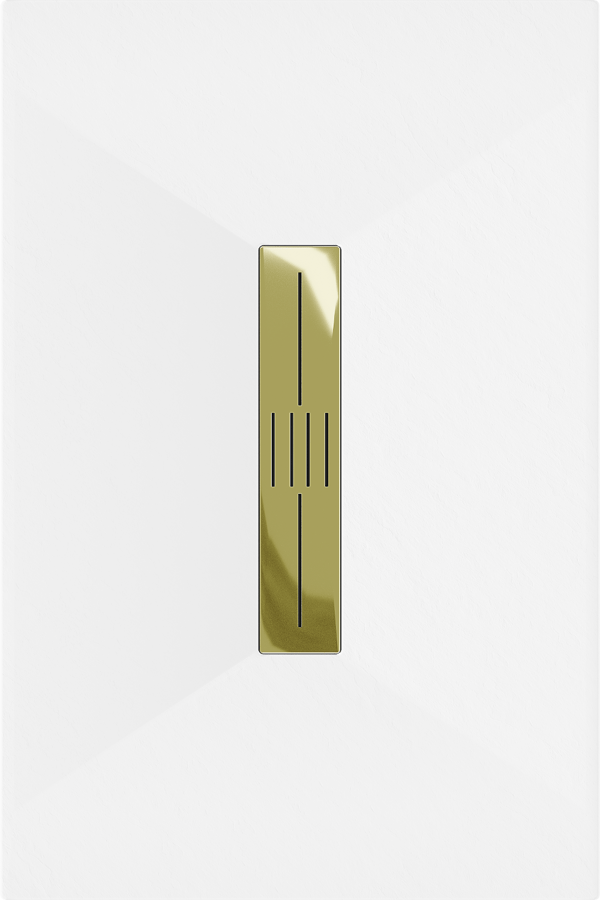 Mexen Toro rektangulär duschkar SMC 100 x 80 cm, vit, guld täcklock - 43108010-G