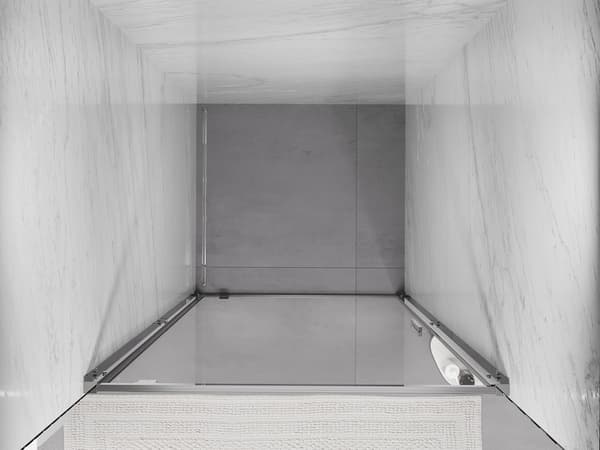 Mexen Exo 75 cm hængslede brusebadsdøre, transparent, krom - 8181-075-000-01-00