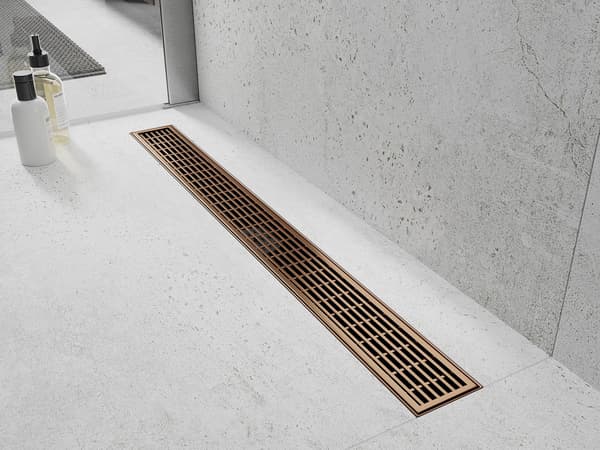 Mexen Flat M33 lineær afløb 80 cm, børstet kobber - 1C33080-15